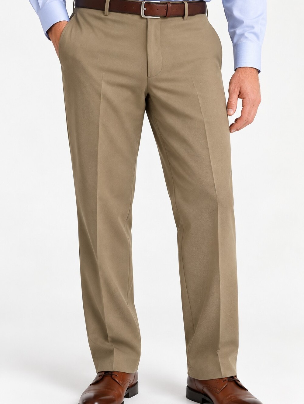 NWT Haggar Cool 18 Performance Classic Fit Khaki Pants 44W x 30L